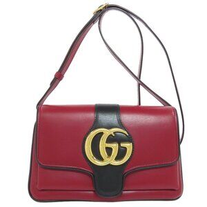 GUCCI Ally GG Marmont Shoulder Bag Calfskin Black 550129
